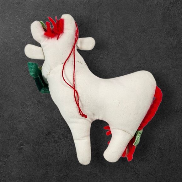 Vintage Farm Animal Christmas Ornaments Set of 4 Fabric Cottagecore Holiday - Picture 6 of 14